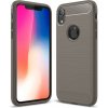 Pouzdro a kryt na mobilní telefon Apple PROTEMIO 13369 FLEXI TPU Ochranný kryt Apple iPhone XR šedý