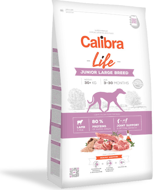 Calibra Dog Life Junior Large Breed Lamb 3 x 12 kg