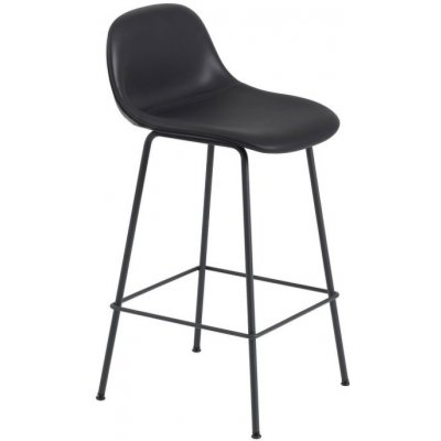 Muuto Fiber 65cm s opěrkou tube base / black leather – Zboží Mobilmania