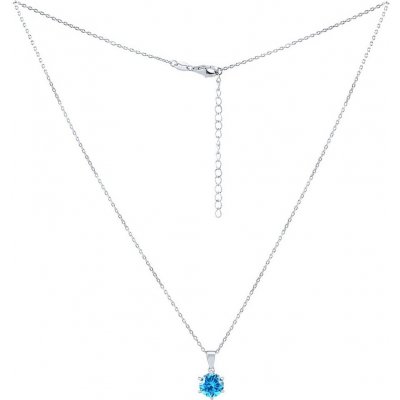 Silvego Luxusní stříbrný viviana s modrým brilliance zirconia LPS1448NB – Zboží Mobilmania