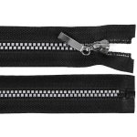 Prima-obchod Kostěný zip No 5 délka 70 cm čtvercové zuby, barva 1 (322) černá stříbrná – Hledejceny.cz