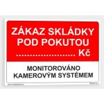 Zákaz skládky pod pokutou Plast 420 x 297 mm (A3) tl. 2 mm - Kód: 14246 – Hledejceny.cz