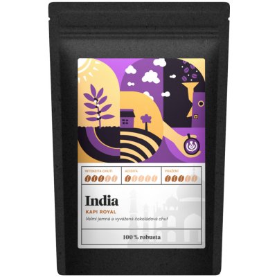 Kafčo čajda India Kapi Royal jednodruhová káva robusta zrnková 250 g – Hledejceny.cz
