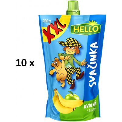 Hello XXL ovocná kapsička s Banány 10 x 200 g – Sleviste.cz