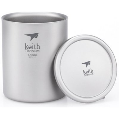 Keith Titanový termohrnek s víčkem Mug Double Wall 450 ml