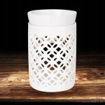 Dedra aroma lampa z keramiky kytka bílá 10 cm – Zboží Dáma