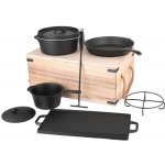 CS Solingen Sada litinového nádobí na grilování a vaření na otevřeném ohni PARILLA 9 ks – Zboží Mobilmania