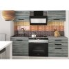 Kuchyňská linka Belini Vulcano2 120 cm šedý antracit Glamour Wood s pracovní deskou