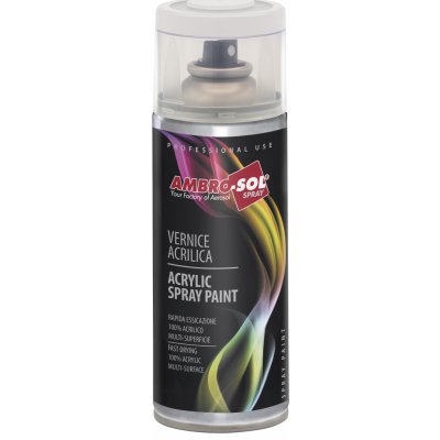 Ambro-Sol víceúčelový transparentní akrylový lak ve spreji Multipurpose Acrylic Paint 400 ml lesk – Zboží Mobilmania