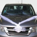 Šerpa na auto do tvaru V - bílá (1 set) – Zboží Dáma