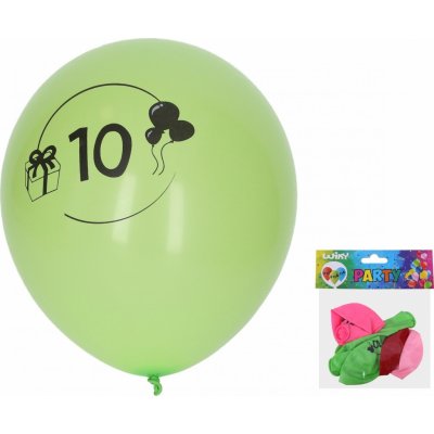 Wiky Balónek nafukovací 30 cm sada s číslem 10 – Zboží Dáma