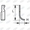 Startovací pomocník na motorky  NŮŽ ROTAVÁTORU 62 x 195 MM PRAVÝ