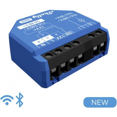 Shelly 1 Gen3 spínací modul 1x 16A (WiFi, Bluetooth) SHELLY-1-Gen3 – Zboží Mobilmania