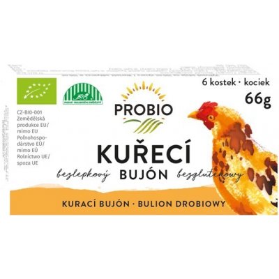 Pro-Bio Bujón kuřecí kostky Bio 66 g