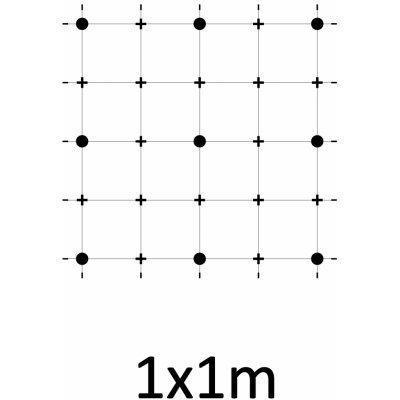 Montážní sada pro zelenou stěnu - nerez, rozměr 1x1m. Set obsahuje: EB1-GW02 (9ks), EB2-LA3 (15m), PVC-LA3 (20ks), EB1-NX3 (16ks) – Zboží Mobilmania