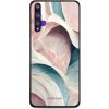 Pouzdro a kryt na mobilní telefon Huawei Mobiwear Glossy Huawei Nova 5T / Honor 20 G026G Růžový a zelenkavý mramor