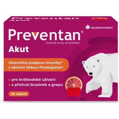 Preventan Akut s příchutí brusinek a grepu 30 tablet – Zboží Mobilmania