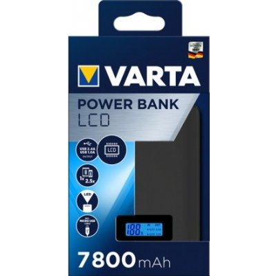 Varta Power Bank LCD Dual USB 7800 mAh 2440459 – Zboží Mobilmania
