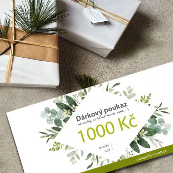 BIOneeds Dárkový poukaz (tištěná verze v obálce) Částka: 1000 Kč