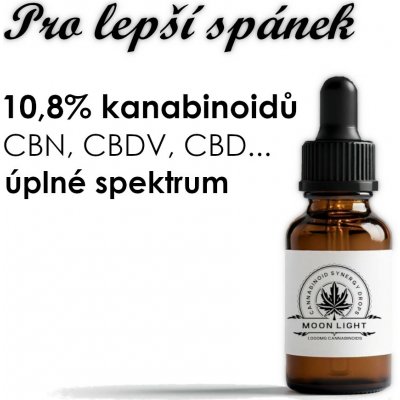 KlonyKonopí.cz CannabinoidSynergy MoonLight konopný olej kapky na spaní 10 ml – Zboží Mobilmania