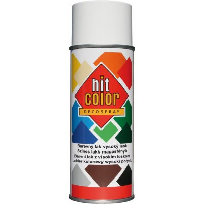 hitcolor Barva ve spreji lesklá 400 ml bílá