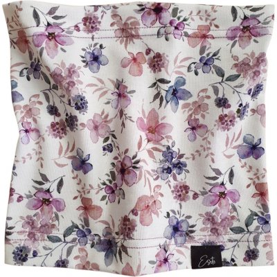 ESITO Bavlněný nákrčník Violet flowers smetanová – Hledejceny.cz