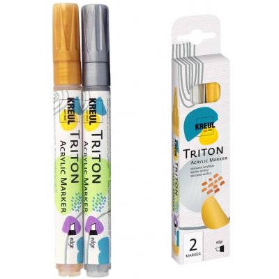 TRITON akrylové fixy zlaté a stříbrné 2 ks – Hledejceny.cz