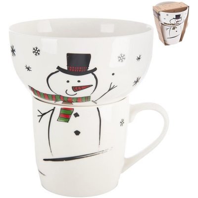 Orion Hrnek s miskou sněhulák 350 ml – Zboží Dáma