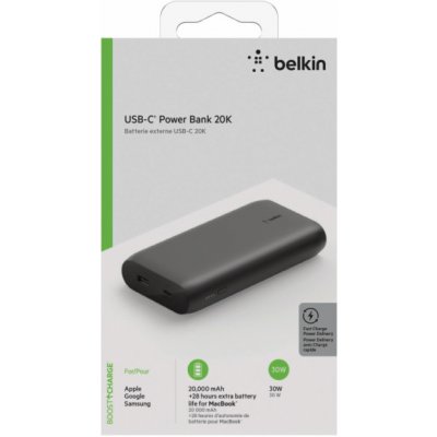 Belkin Power Bank 30W 20.000mAh Power Delivery, cern. BPB002btBK – Hledejceny.cz