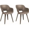 Zahradní židle a křeslo KETER AKOLA Židle 2 ks, 56,5 x 55 x 80 cm, cappuccino 17207305