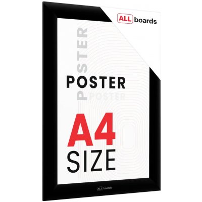 Allboards FRAME_A4BK Plakátový rám A4 OWZ – černý – Hledejceny.cz