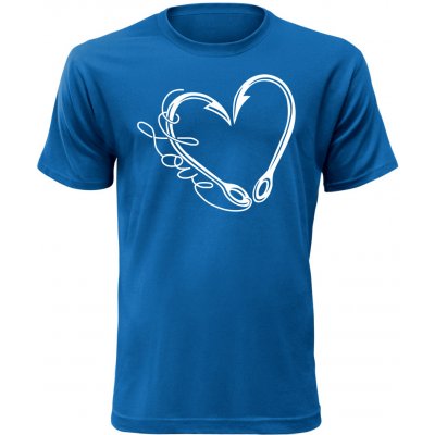 Pánské tričko pro rybáře miluji rybolov modré – Zboží Mobilmania