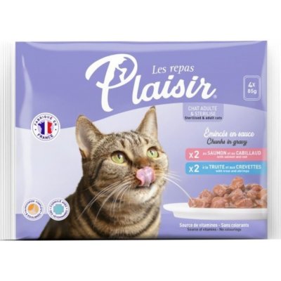 Plaisir cat steriliz. losos pstruh 4 x 85 g