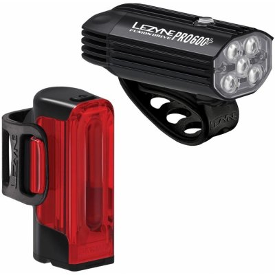 Lezyne Fusion Drive Pro 600+ Strip Drive 300+ set černé – Zboží Mobilmania