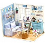 KIK Dřevěný domeček pro panenky obývací pokoj LED DIY model 3016 – Zbozi.Blesk.cz