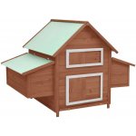 vidaXL kurník moka/bílý z masivního jedlového dřeva 152 x 96 x 110 cm – Sleviste.cz
