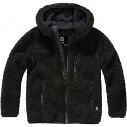 Brandit Bunda dětská Kids Teddyfleece Jacket Hooded černá