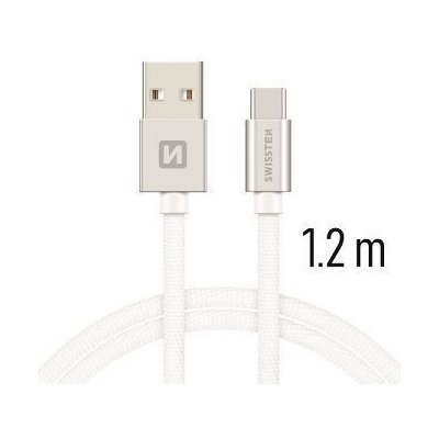 Swissten 71521203 USB-C, 1,2m, stříbrný – Zboží Mobilmania