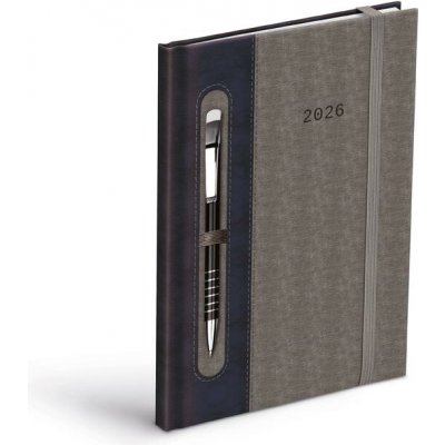 MFP T805 A5 Týdenní 2026 dark blue/gray – Zboží Živě