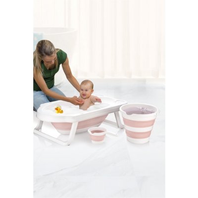 L'essentiel Dětská vanička s kbelíky Bathylda růžovo bílá