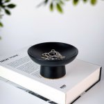 DESS Craft Studio Serene – dekorační miska na noze – Elegantní doplněk do vašeho interiéru Barva: 2 - Tmavě černá, Sady: Miska Serene – Hledejceny.cz