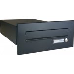 1x poštovní schránka B-042 k zazdění do sloupku + čelní deska se zvonkem ČD-2 - RAL 7016 MAT. - ANTRACIT – Zboží Mobilmania