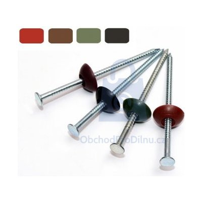 Hřeb se samotěsnící podložkou, GUTTANIT S 2,8 x 70 černé (bal.200 ks), balení 200 ks – Zboží Mobilmania