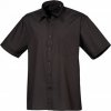 Pánská Košile Premier Workwear pánská popelínová pracovní košile s krátkým rukávem černá