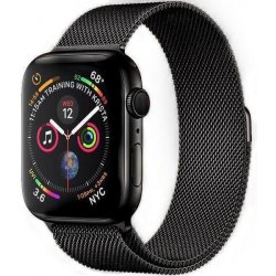 SES Elegantní kovový pásek pro chytré hodinky Apple Watch 45 mm 7.série - černý 9931