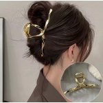 B-TOP Stylový vlasový skřipec v krouceném designu Druh barvy: Stříbrná – Hledejceny.cz