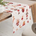 Biante Vánoční bavlněný běhoun na stůl Sandra SA-798 Louskáček a perníčky - červeno-hnědé na bílém 35x120 cm – Hledejceny.cz