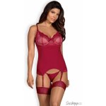 Obsessive Rosalyne corset, červená – Zboží Dáma