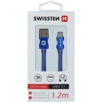 Swissten 71521208 USB 2.0 typ A na C, USB 2.0, zástrčka A - zástrčka C, opletený, 1,2m, modrý – Hledejceny.cz