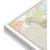Nástěnné mapy Maps International Svět - nástěnná politická mapa 197 x 117 cm Varianta: mapa v hliníkovém rámu, Provedení: bílý rám
